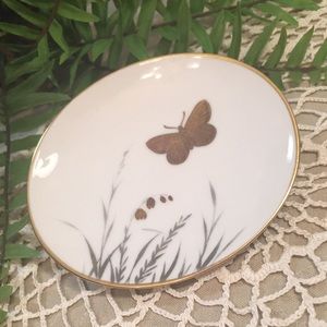 Vintage Gold Butterfly Design Dish Rosenthal Wartime Import